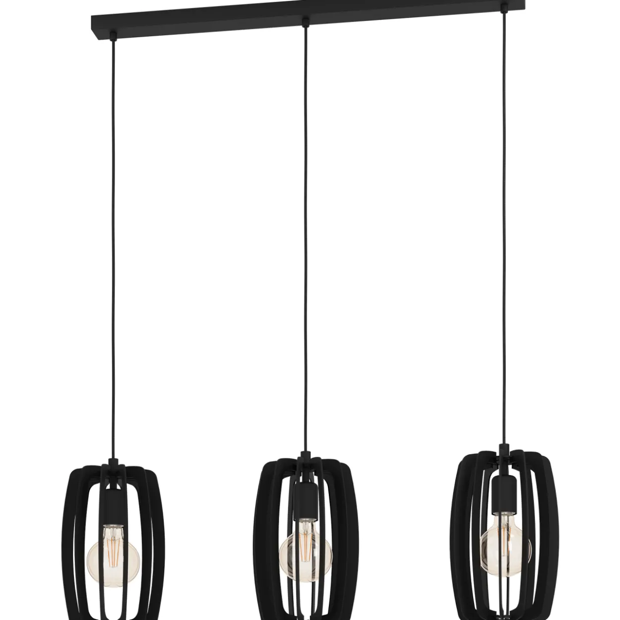 Riippuvalaisin 3-os EGLO Bajazzara 3x40W 89x19cm musta
