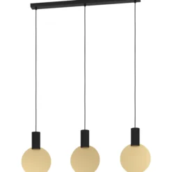 Riippuvalaisin 3-os EGLO Sarona led 3x4,5W 91x5cm musta/kulta