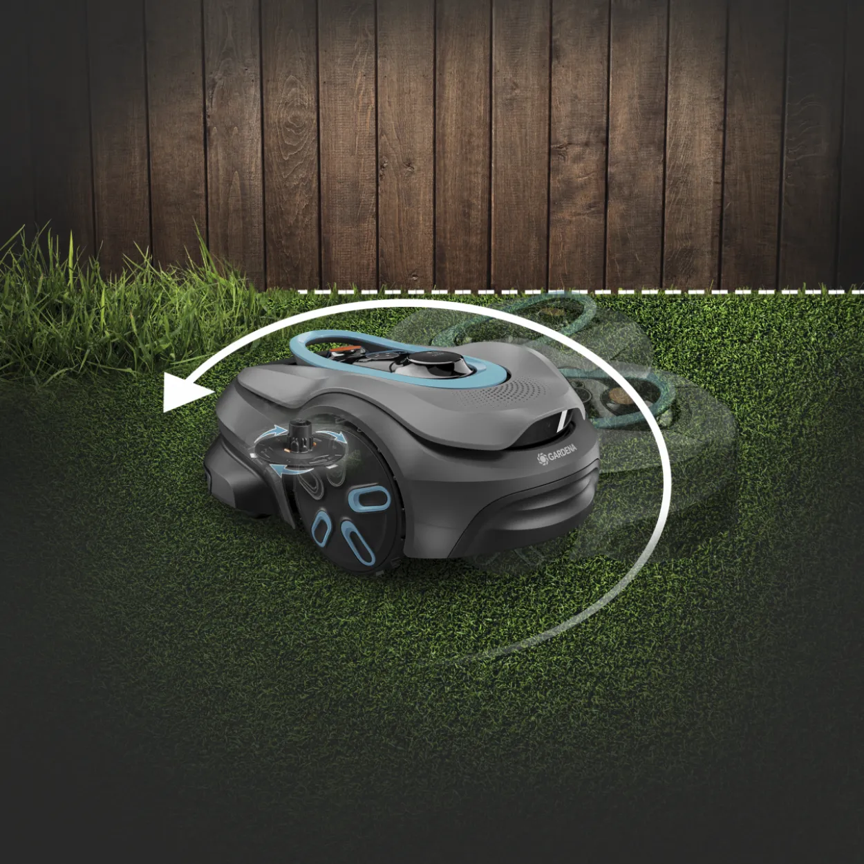 Robottiruohonleikkuri Gardena smart SILENO sense 600, rajalangaton