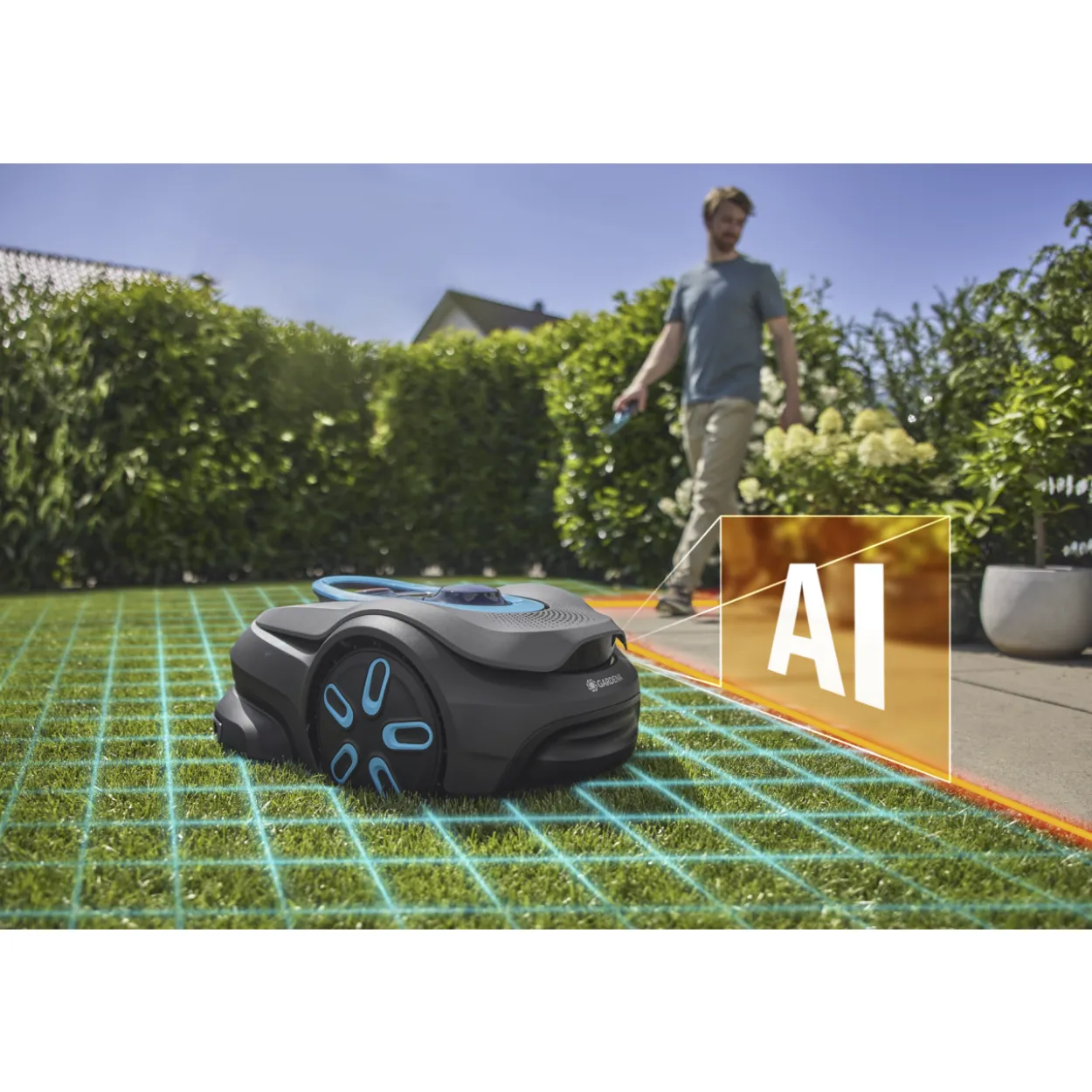 Robottiruohonleikkuri Gardena smart SILENO sense 600, rajalangaton