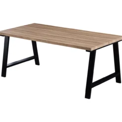Ruokapöytä Eureka Kielo 180 cm musta/tammi