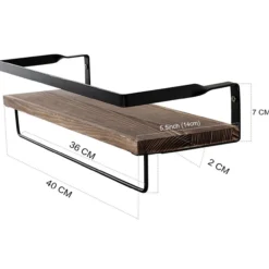 Seinähylly Chic Home 2 kpl 40 x 14 x 14 cm Wieno