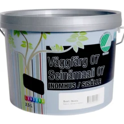 Seinämaali 2,5 L 07 musta 17