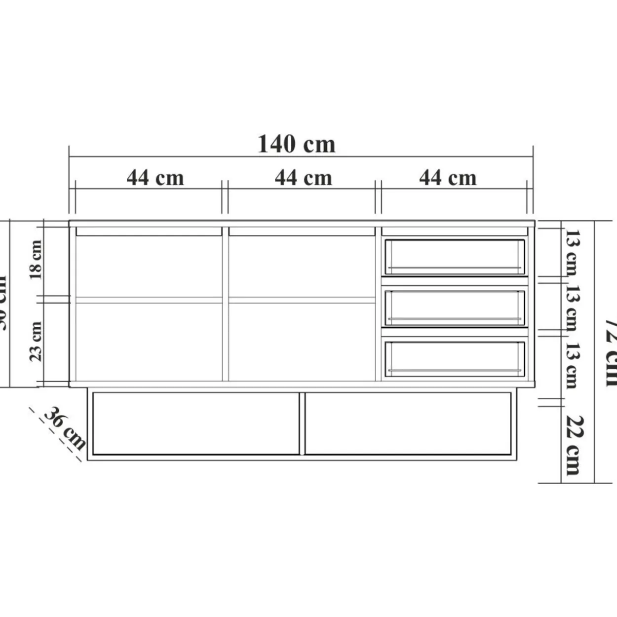 Senkki Chic Home 140 x 36 x 72 cm Roosa