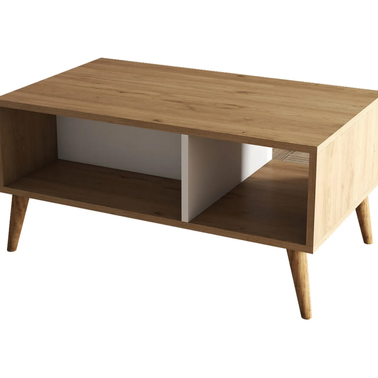 Sohvapöytä Chic Home 90 x 42 x 54 cm Edvin ruskea/valkoinen