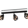 Spottivalaisin 3-os EGLO Carlton 7 3x40W 73x16cm antiikkikupari/musta