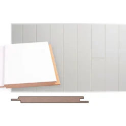 STP-5 ympäripontattu MDF 10X120X2070 Mel Valkoinen E0 5KPL