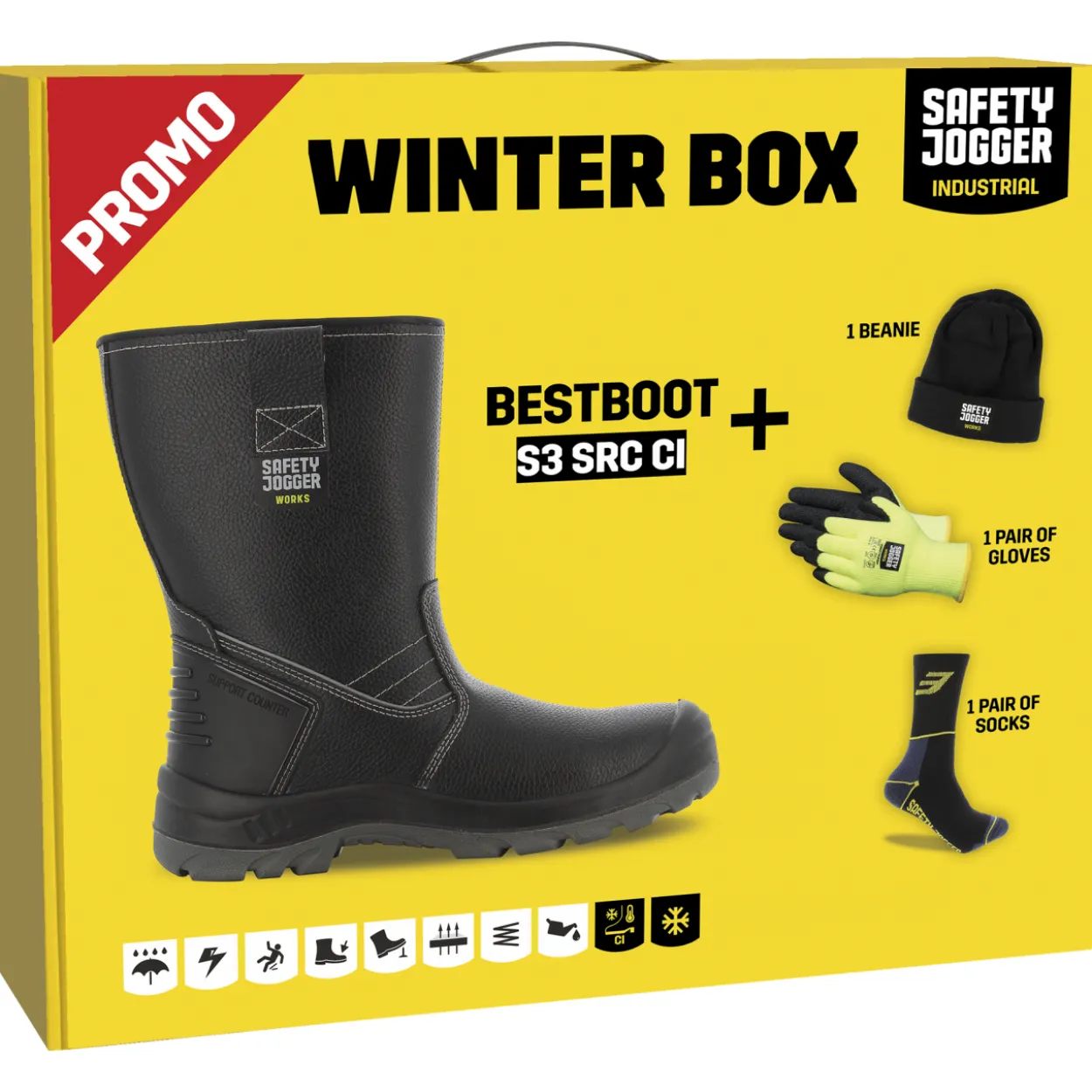 Talviturvasaapas Safety Jogger Winter Box S3 musta