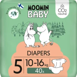 Teippivaippa 40 kpl Muumi Baby 5, 10-16 kg