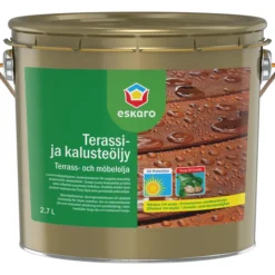 Terassi- ja kalusteöljy Eskaro 2,7 l tummanruskea