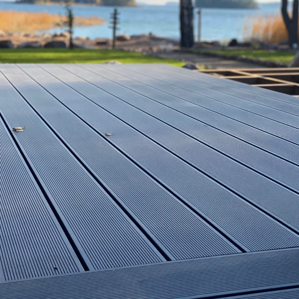Terassilauta Cent 25 x 146 x 3900 mm 3D Ulkokalla puukomposiitti, harmaa