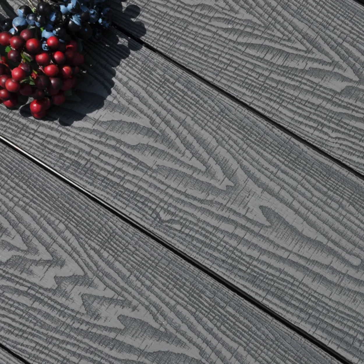 Terassilauta Cent 25 x 146 x 3900 mm 3D Ulkokalla puukomposiitti, harmaa