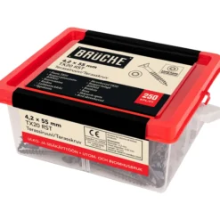Terassiruuvi lk 4,2 x 55 mm, AISI410+Ruspert, ruskea, 250 kpl