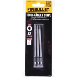 Torx-kärkisarja 3kpl 1/4" T20 x 100 mm