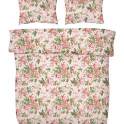 Tuplapussilakanasetti Kotikulta 240 x 210 cm Rose Garden roosa
