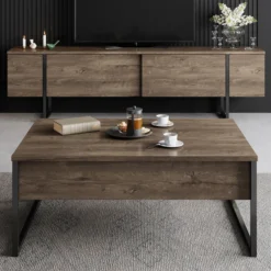 TV-taso Chic Home 180 cm Lyydia ruskea/musta
