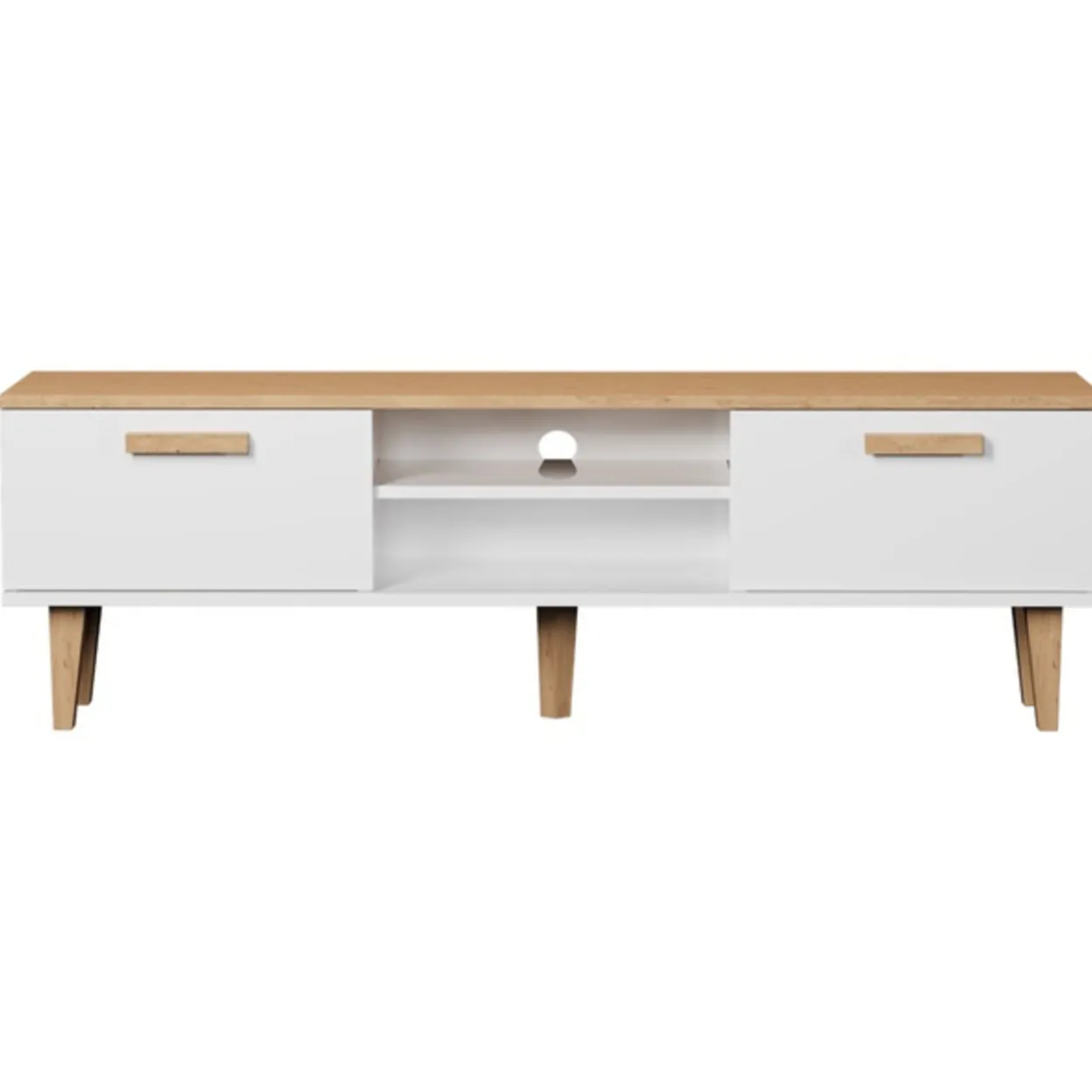 TV-taso Kocot 160 cm Denver valkoinen/beige