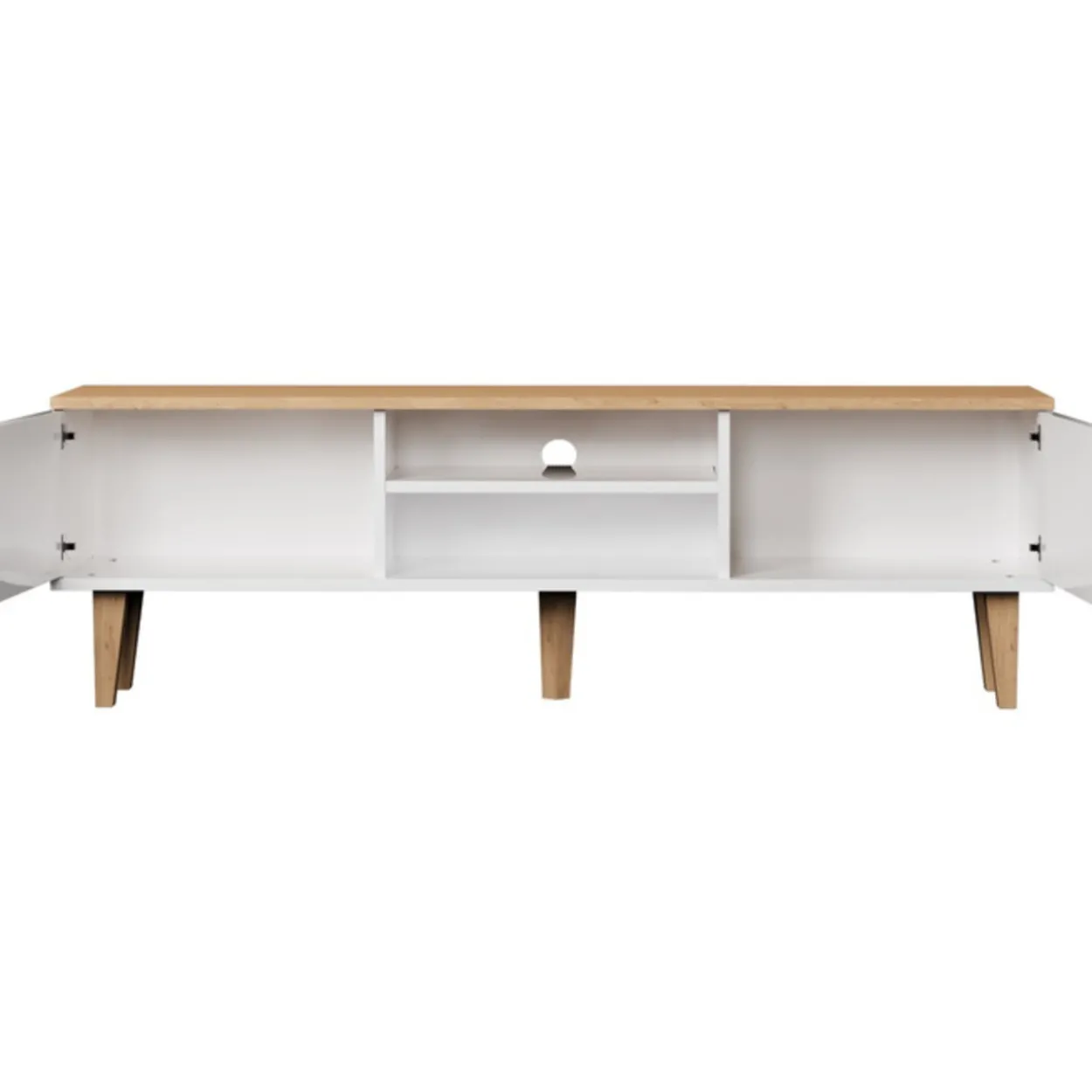 TV-taso Kocot 160 cm Denver valkoinen/beige