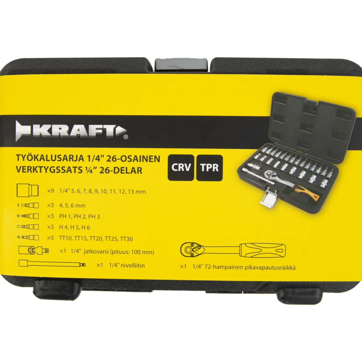Työkalusarja Kraft 1/4" 26-osainen