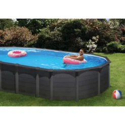 Uima-allas Gre by Swim & Fun 730 x 375 x 132 cm ovaali, grafiitinmusta
