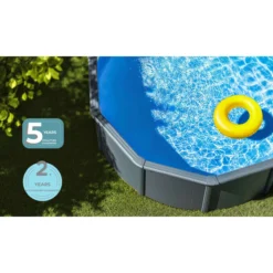Uima-allas Gre by Swim & Fun 730 x 375 x 132 cm ovaali, grafiitinmusta
