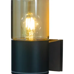 Ulkoseinävalaisin Aneta Lighting Lysekil, musta/meripihka