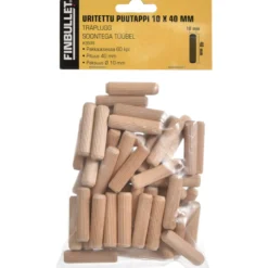 Uritettu puutappi Finbullet 10 x 40 mm 60 kpl