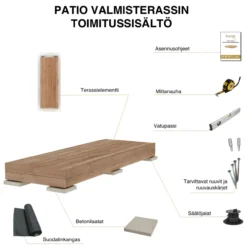 Valmisterassi 1x3 Patio Terassit Classic kestopuu
