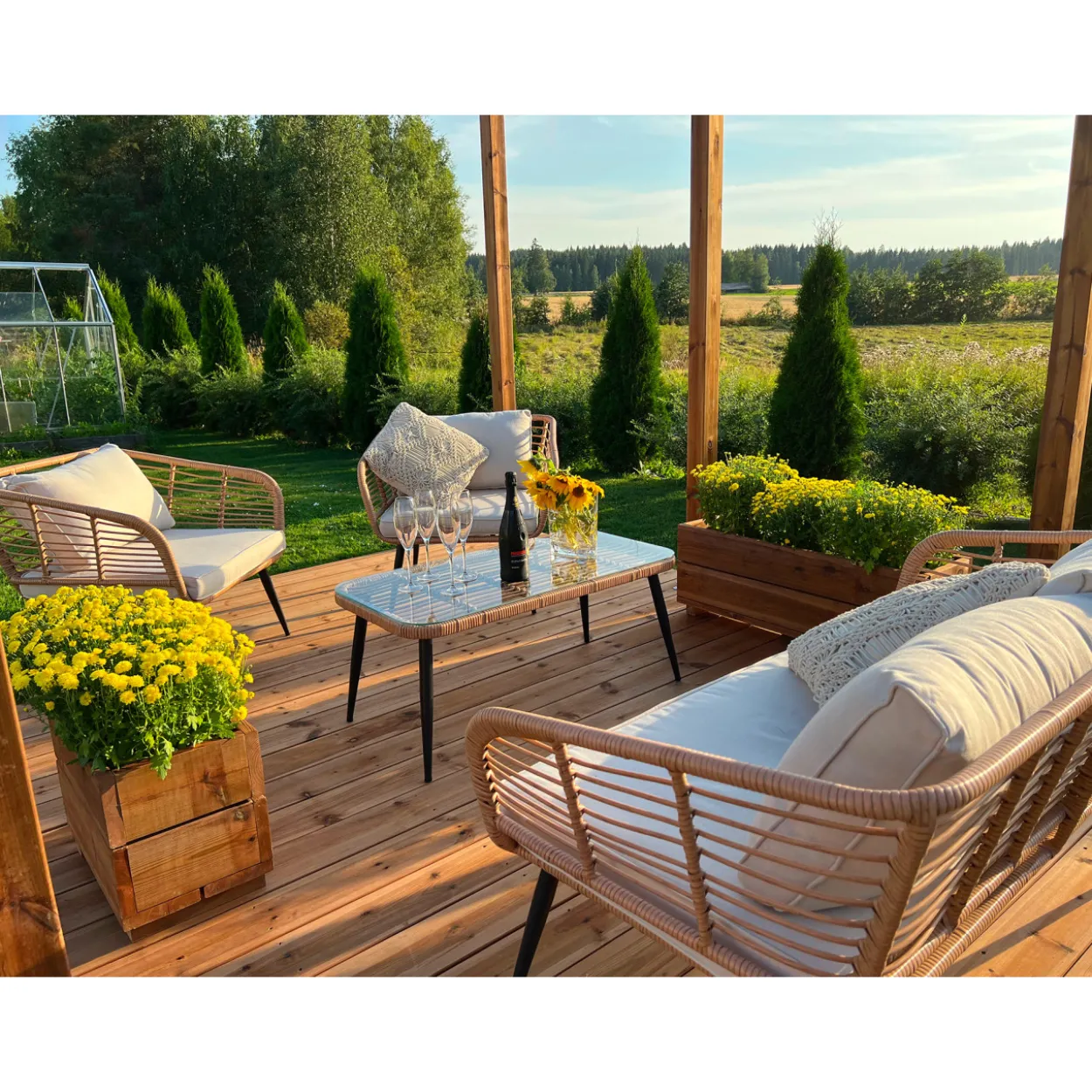 Valmisterassi 1x3 Patio Terassit Classic kestopuu