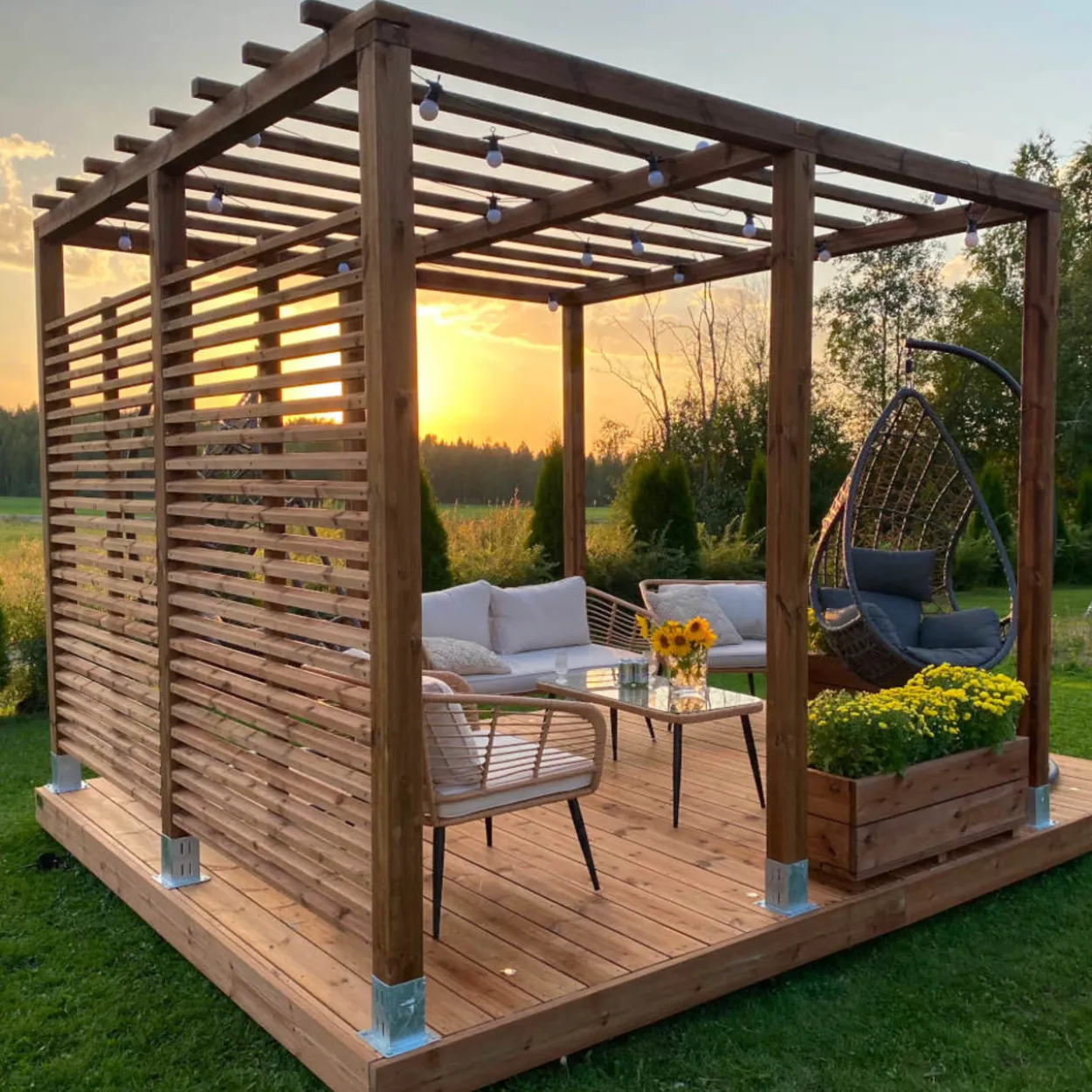 Valmisterassi 1x3 Patio Terassit Classic kestopuu