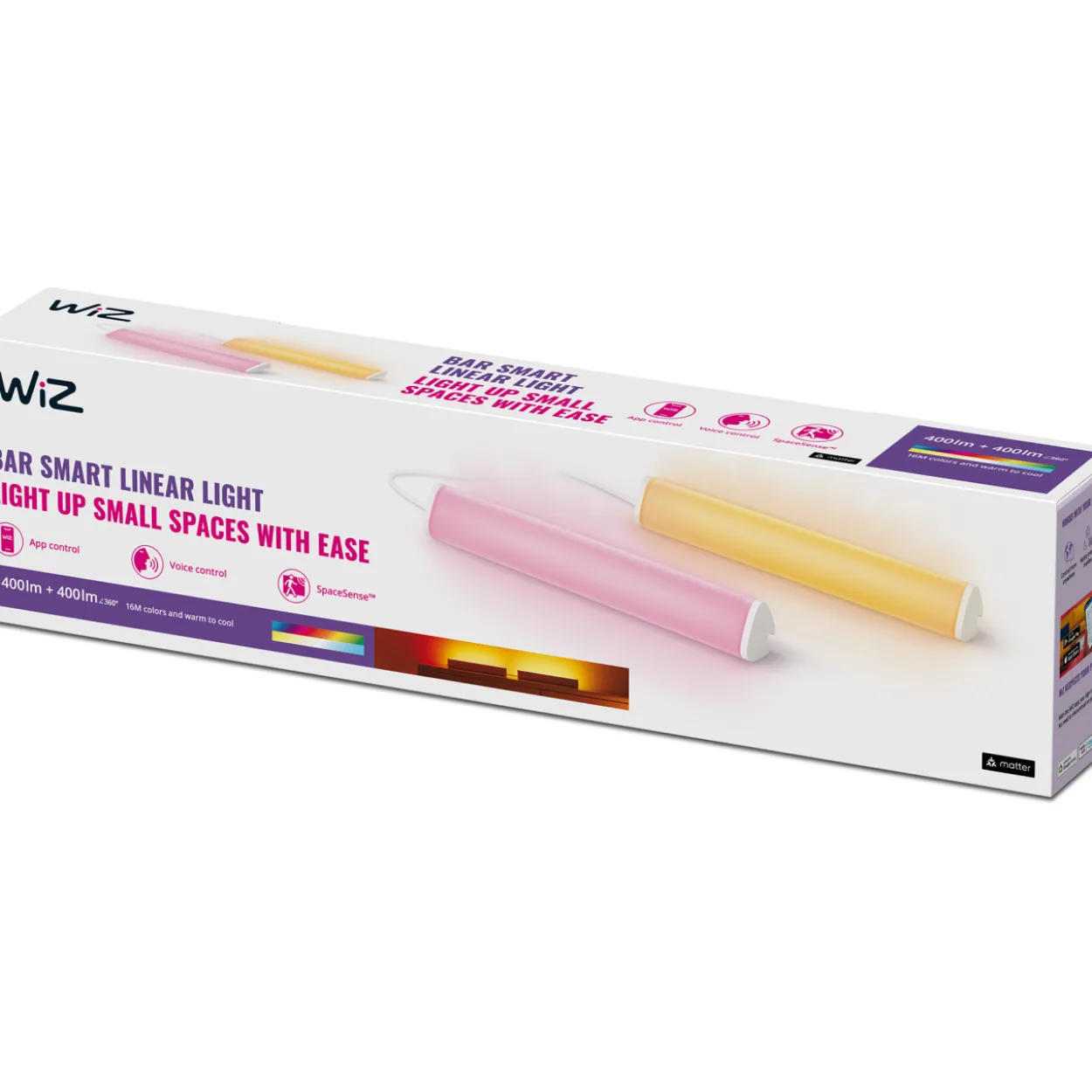 Valopalkkivalaisin WiZ Bar Linear Light, 2 kpl