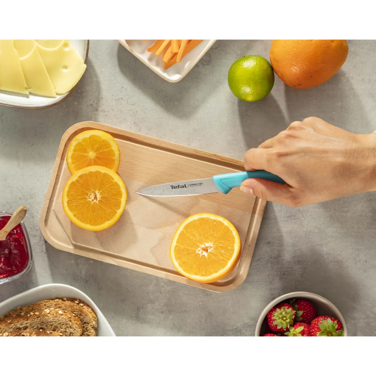 Veitsisarja Tefal 3 osaa Colorfood värikäs