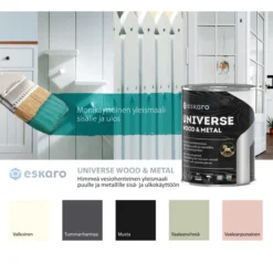 Yleismaali Eskaro Universe Wood & Metal 0,9 l valkoinen
